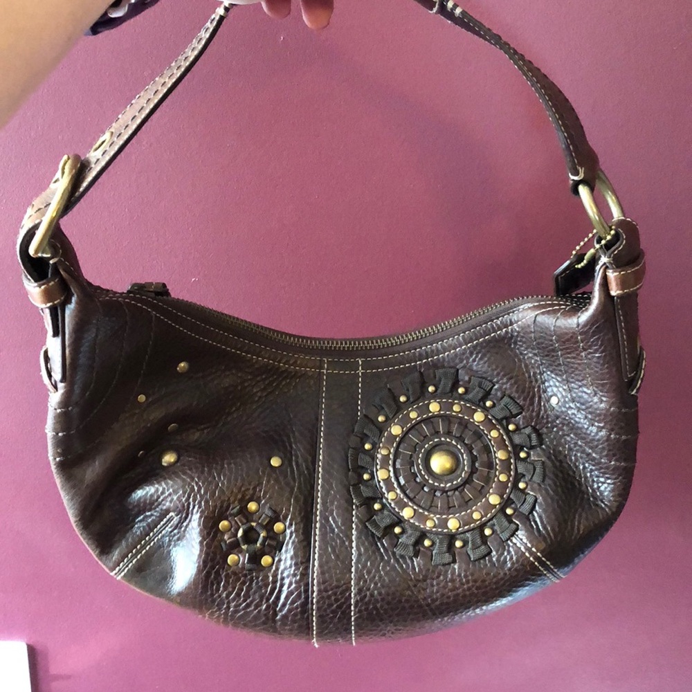 Beautiful Brown Leather Coach Bag